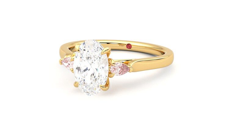 Taylor & Hart Faith Oval Engagement Ring 360 degree image 26