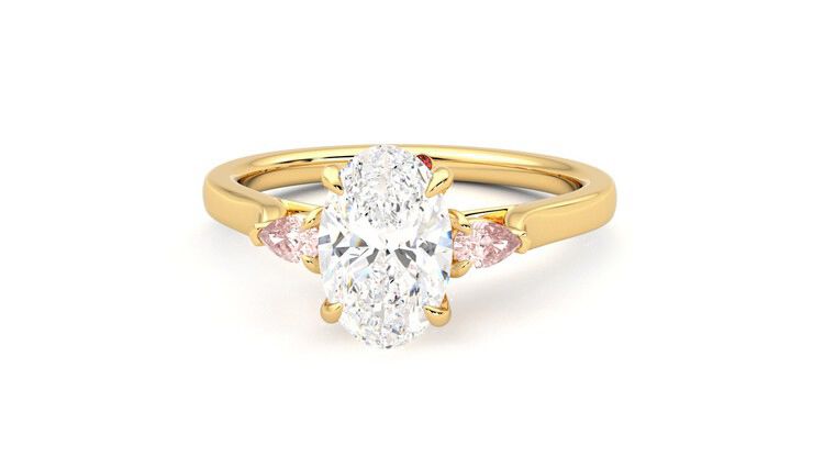 Taylor & Hart Faith Oval Engagement Ring 360 degree image 28