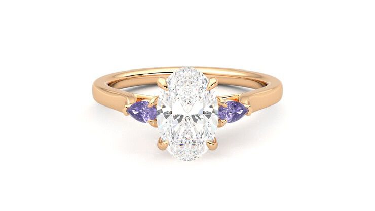 Taylor & Hart Faith Oval Engagement Ring 360 degree image 0