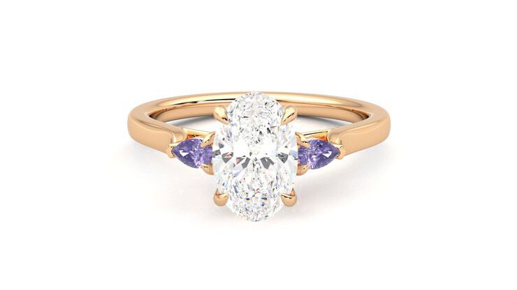Taylor & Hart Faith Oval Engagement Ring 360 degree image 29