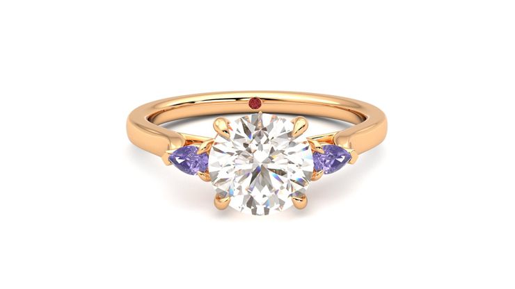 Taylor & Hart Faith Round Engagement Ring 360 degree image 1