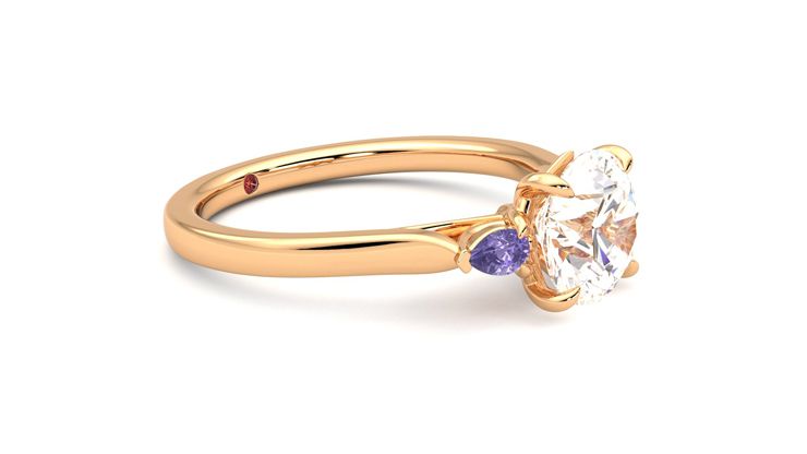 Taylor & Hart Faith Round Engagement Ring 360 degree image 7