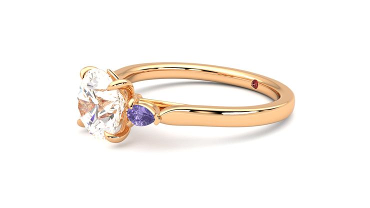 Taylor & Hart Faith Round Engagement Ring 360 degree image 23