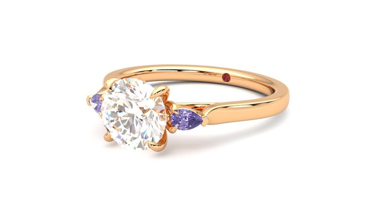 Taylor & Hart Faith Round Engagement Ring 360 degree image 25
