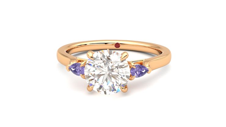 Taylor & Hart Faith Round Engagement Ring 360 degree image 28