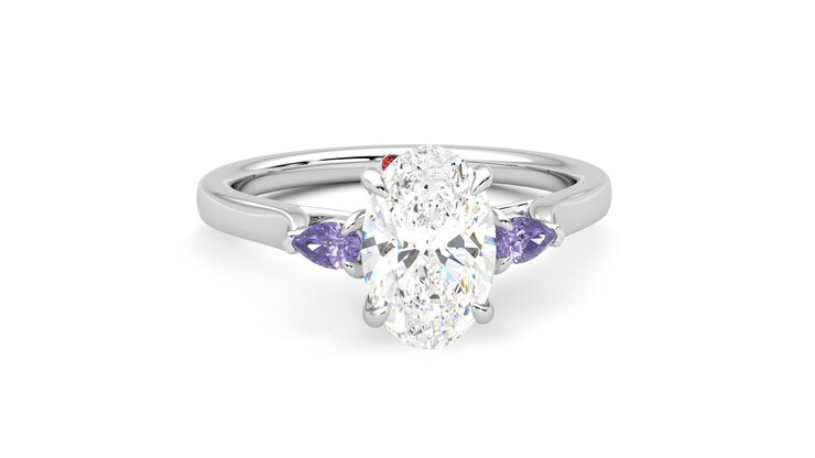Taylor & Hart Faith Oval Engagement Ring 360 degree image 2