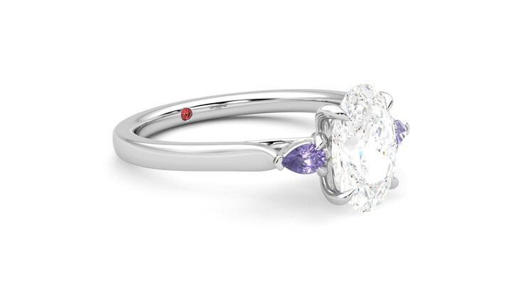 Taylor & Hart Faith Oval Engagement Ring 360 degree image 6