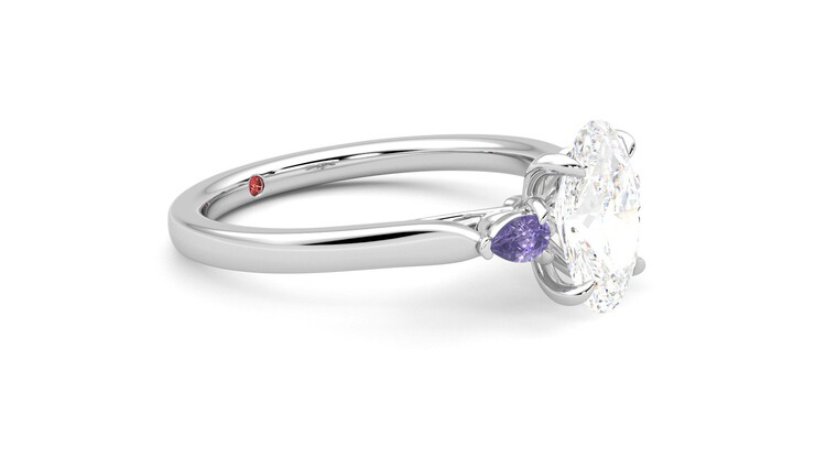 Taylor & Hart Faith Oval Engagement Ring 360 degree image 7
