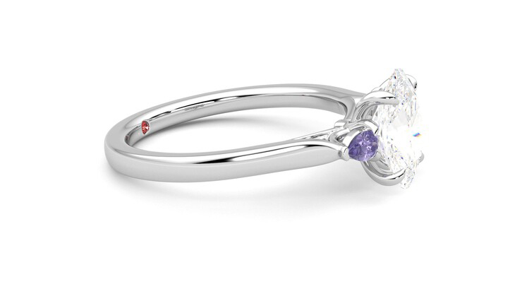 Taylor & Hart Faith Oval Engagement Ring 360 degree image 8