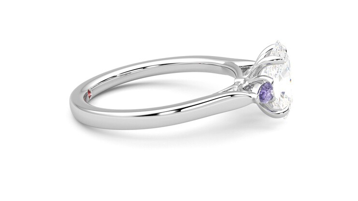 Taylor & Hart Faith Oval Engagement Ring 360 degree image 9