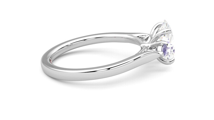Taylor & Hart Faith Oval Engagement Ring 360 degree image 10