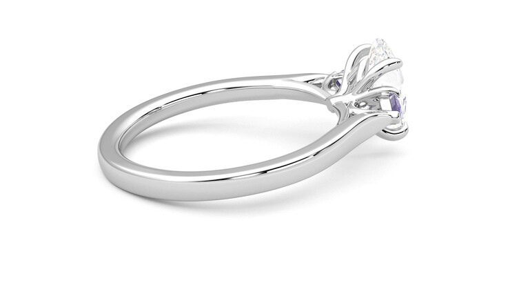 Taylor & Hart Faith Oval Engagement Ring 360 degree image 11
