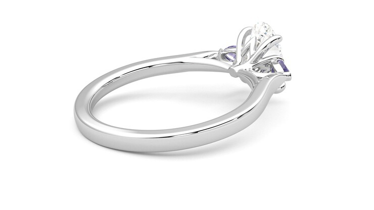 Taylor & Hart Faith Oval Engagement Ring 360 degree image 12