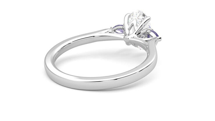 Taylor & Hart Faith Oval Engagement Ring 360 degree image 13