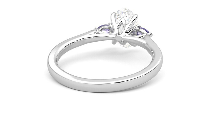 Taylor & Hart Faith Oval Engagement Ring 360 degree image 14