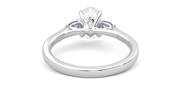 Taylor & Hart Faith Oval Engagement Ring 360 degree image 15