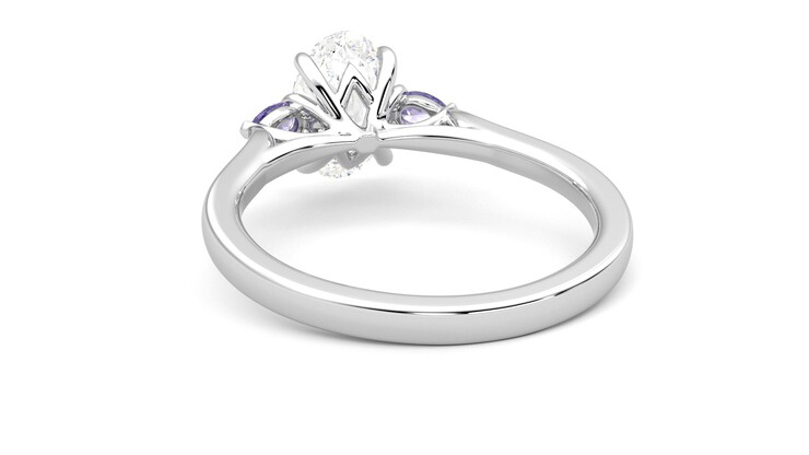 Taylor & Hart Faith Oval Engagement Ring 360 degree image 16