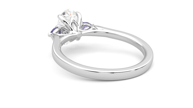 Taylor & Hart Faith Oval Engagement Ring 360 degree image 17