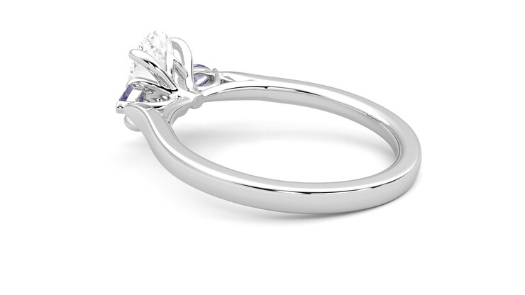 Taylor & Hart Faith Oval Engagement Ring 360 degree image 18