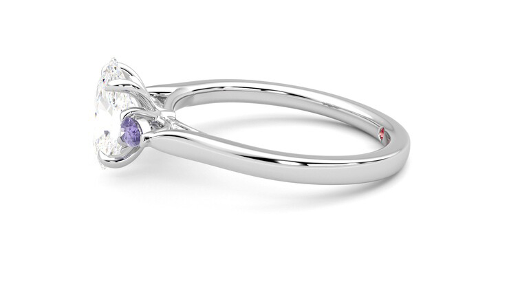 Taylor & Hart Faith Oval Engagement Ring 360 degree image 21