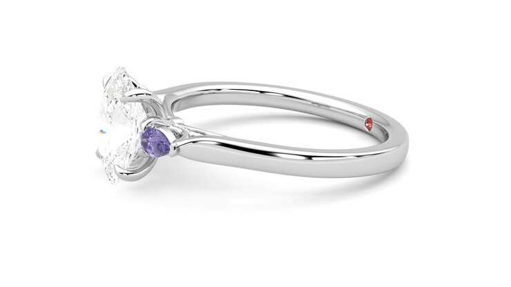 Taylor & Hart Faith Oval Engagement Ring 360 degree image 22