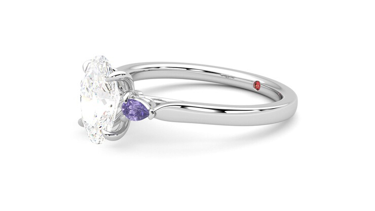 Taylor & Hart Faith Oval Engagement Ring 360 degree image 23