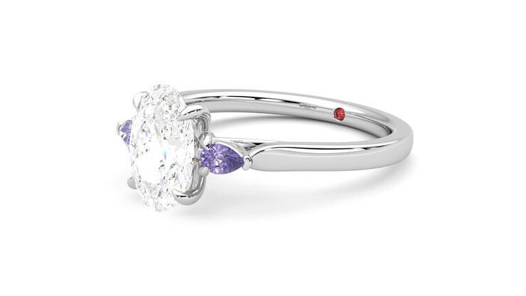 Taylor & Hart Faith Oval Engagement Ring 360 degree image 24