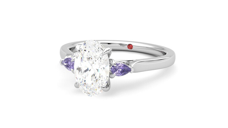 Taylor & Hart Faith Oval Engagement Ring 360 degree image 26