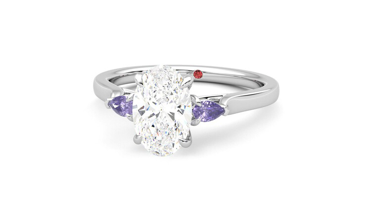 Taylor & Hart Faith Oval Engagement Ring 360 degree image 27