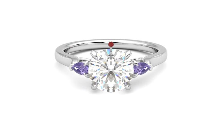 Taylor & Hart Faith Round Engagement Ring 360 degree image 0