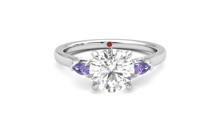 Taylor & Hart Faith Round Engagement Ring 360 degree image 1