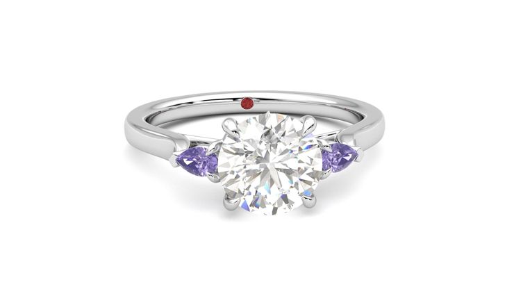 Taylor & Hart Faith Round Engagement Ring 360 degree image 2