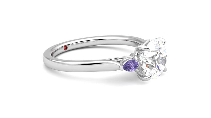Taylor & Hart Faith Round Engagement Ring 360 degree image 7