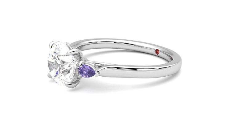 Taylor & Hart Faith Round Engagement Ring 360 degree image 23