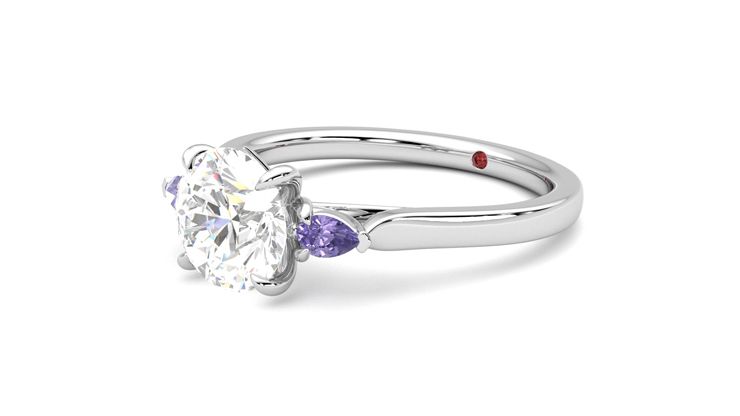 Taylor & Hart Faith Round Engagement Ring 360 degree image 24