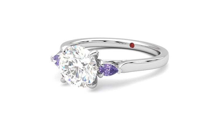 Taylor & Hart Faith Round Engagement Ring 360 degree image 25