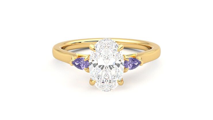 Taylor & Hart Faith Oval Engagement Ring 360 degree image 0