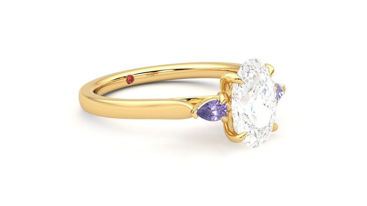 Taylor & Hart Faith Oval Engagement Ring 360 degree image 6