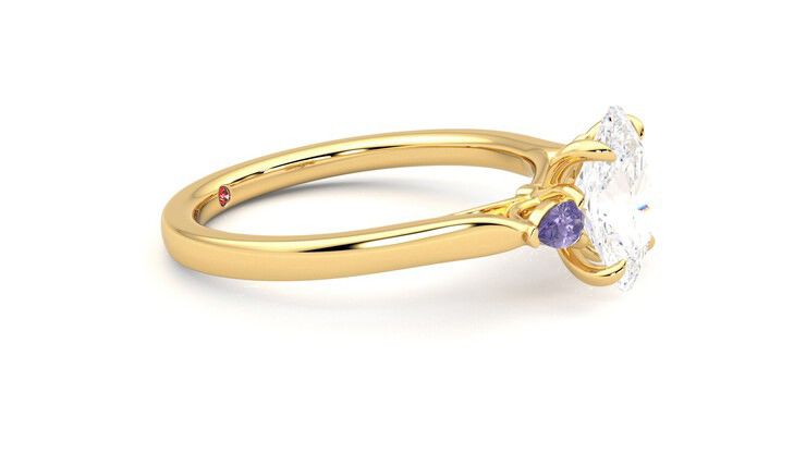 Taylor & Hart Faith Oval Engagement Ring 360 degree image 8
