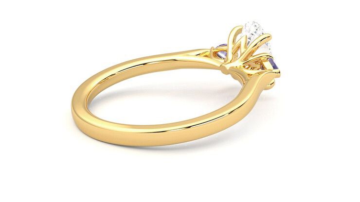 Taylor & Hart Faith Oval Engagement Ring 360 degree image 12