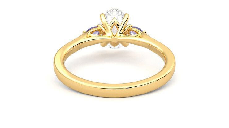 Taylor & Hart Faith Oval Engagement Ring 360 degree image 15