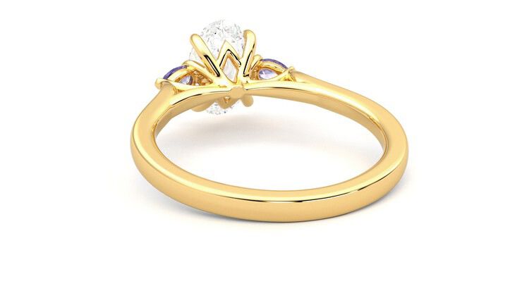 Taylor & Hart Faith Oval Engagement Ring 360 degree image 16