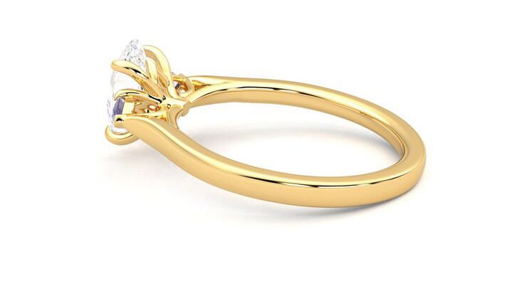 Taylor & Hart Faith Oval Engagement Ring 360 degree image 19