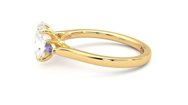 Taylor & Hart Faith Oval Engagement Ring 360 degree image 21