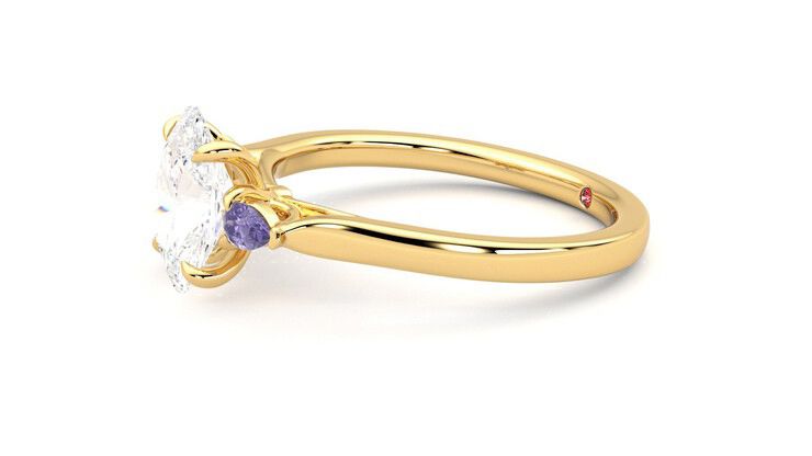 Taylor & Hart Faith Oval Engagement Ring 360 degree image 22