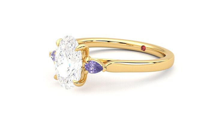 Taylor & Hart Faith Oval Engagement Ring 360 degree image 24