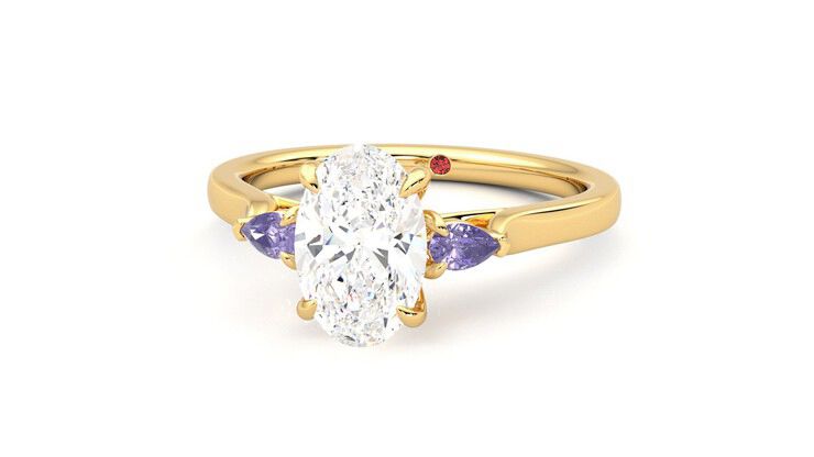 Taylor & Hart Faith Oval Engagement Ring 360 degree image 27