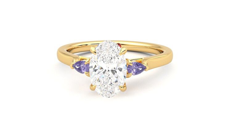Taylor & Hart Faith Oval Engagement Ring 360 degree image 28