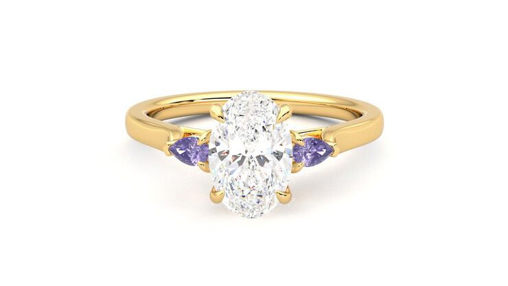 Taylor & Hart Faith Oval Engagement Ring 360 degree image 29