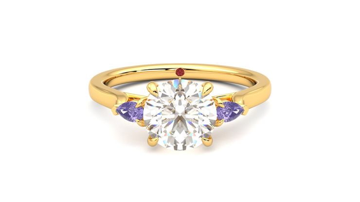 Taylor & Hart Faith Round Engagement Ring 360 degree image 0